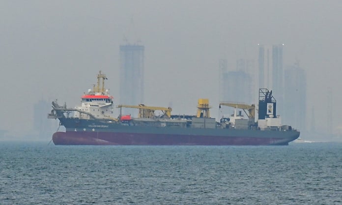 Oil tankers crossing the Strait of Hormuz amid rising global tensions