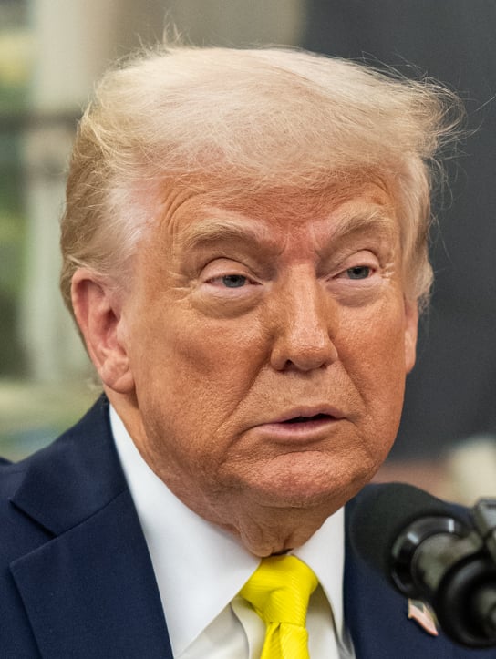 President Donald Trump in the Oval Office in 2025 where he announced on Truth Social that an Iran deal was largely negotiated