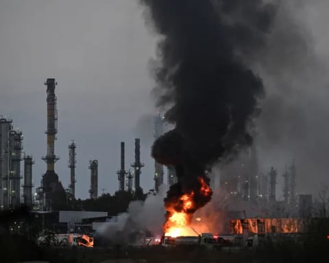 Barakah Nuclear Power Plant in the UAE after drone strike triggered fire near Unit 3 facility