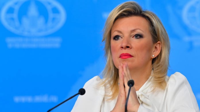 Maria Zakharova and Kaja Kallas during Russia EU diplomatic tensions over negotiations