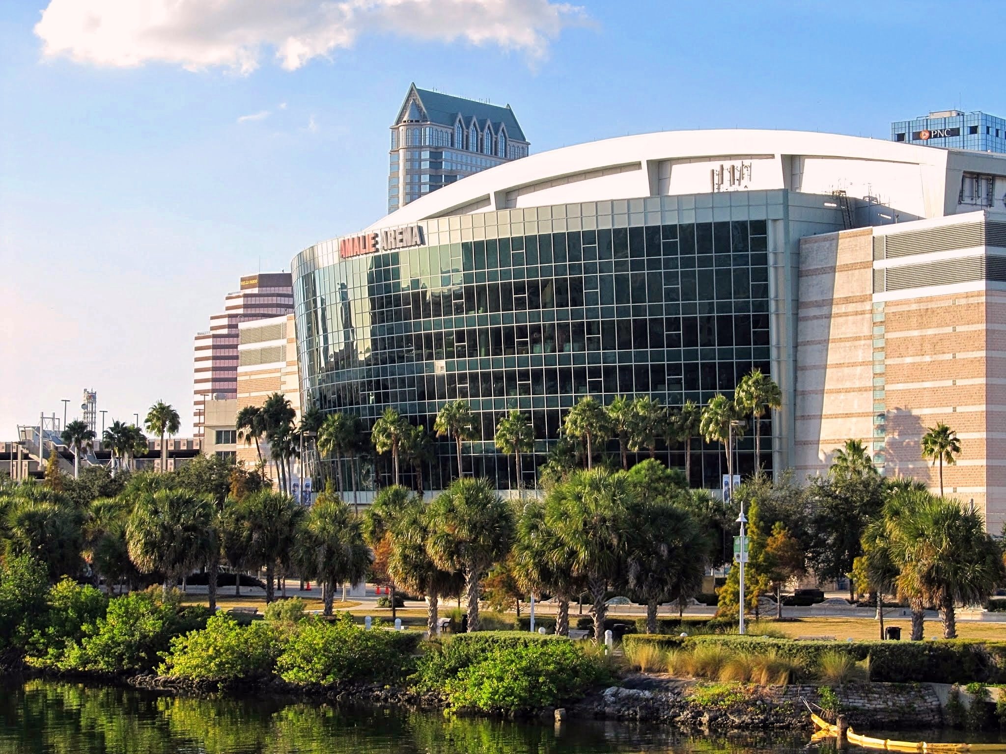 Amalie Arena in Tampa, home of the Lightning, where Nikita Kucherov was surprised with the Hart Trophy