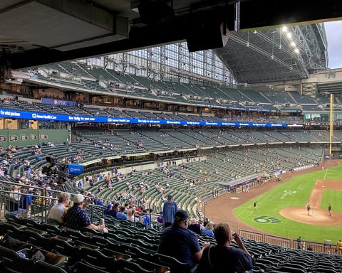 American Family Field interior during a Milwaukee Brewers game