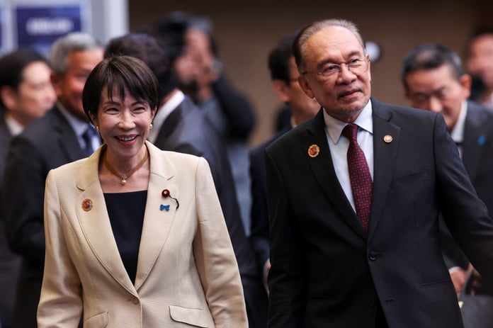 Anwar Ibrahim and Sanae Takaichi at ASEAN Summit Kuala Lumpur 2025