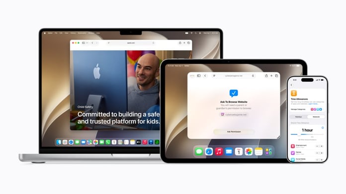 Apple iOS 27 child safety and parental controls interface shown on iPhone and iPad at WWDC 2026
