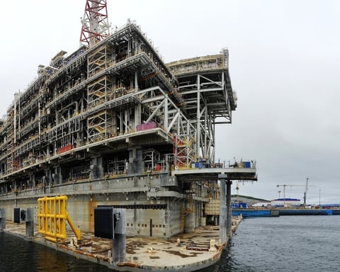 Arctic LNG 2 LNG facility on the Gydan Peninsula operated by Novatek, Russia