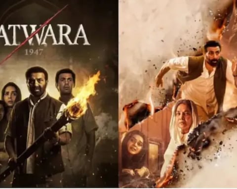 Batwara 1947 first look poster featuring Sunny Deol in the Rajkumar Santoshi directed Partition drama produced by Aamir Khan