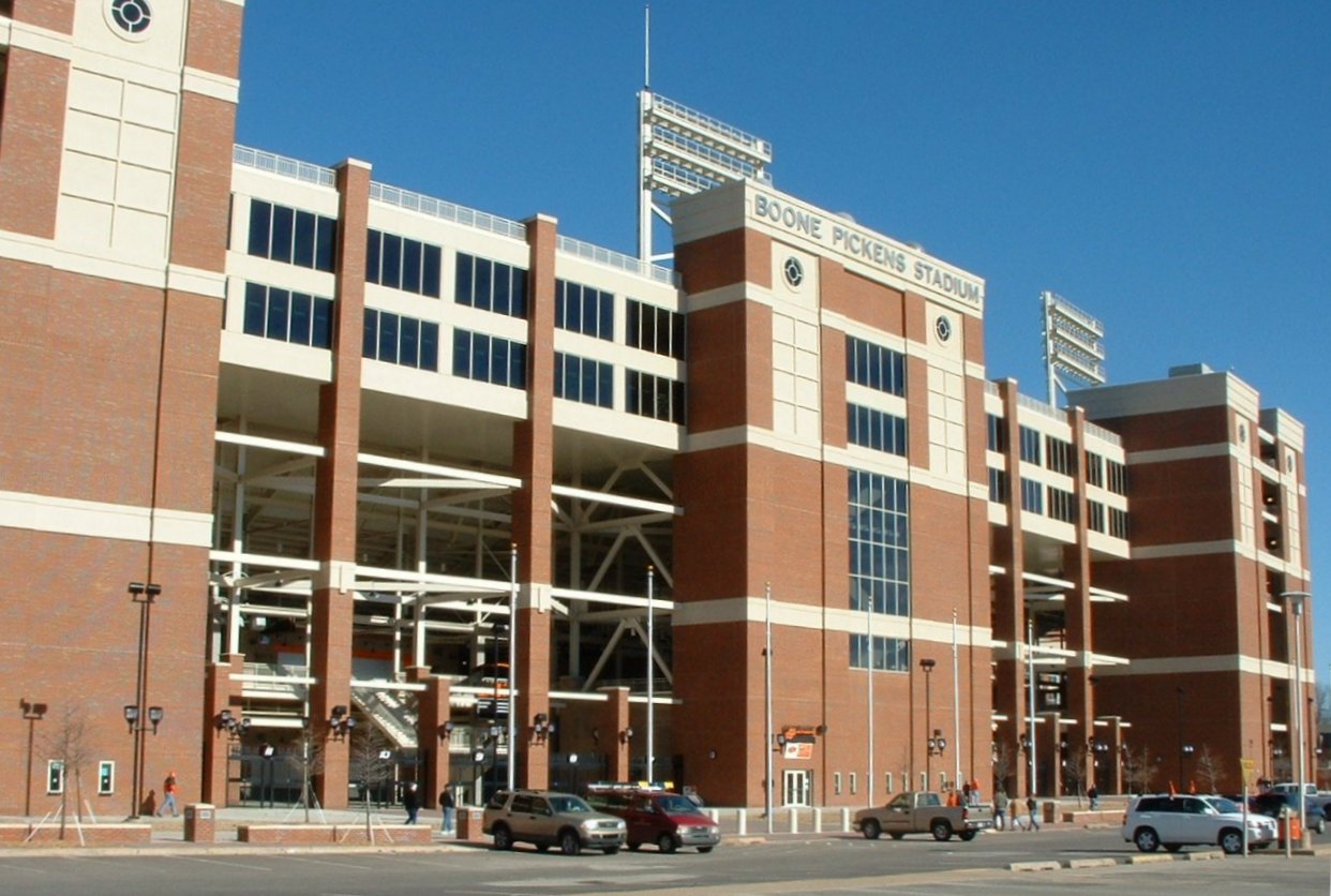 Boone Pickens Stadium at Oklahoma State, the school the Oklahoma attorney general is advocating for in the Sorsby fight