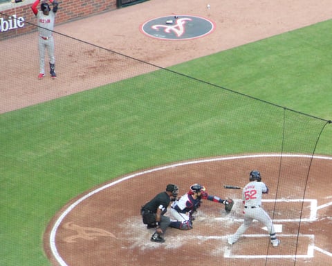 Boston Red Sox center fielder Ceddanne Rafaela on the field