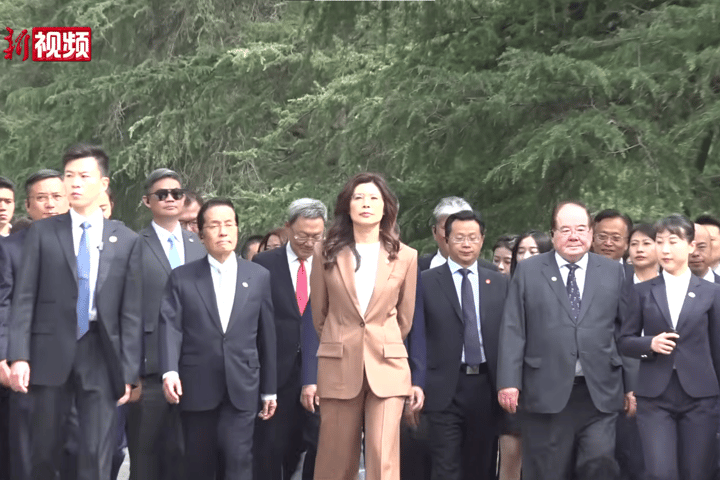 Cheng Li-wun, chairwoman of Taiwan's Kuomintang, during her April 2026 mainland China tour