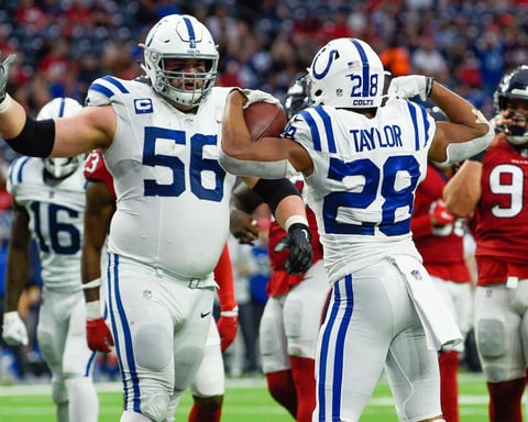 Jonathan Taylor and Quenton Nelson of the Indianapolis Colts, both entering contract years in 2026