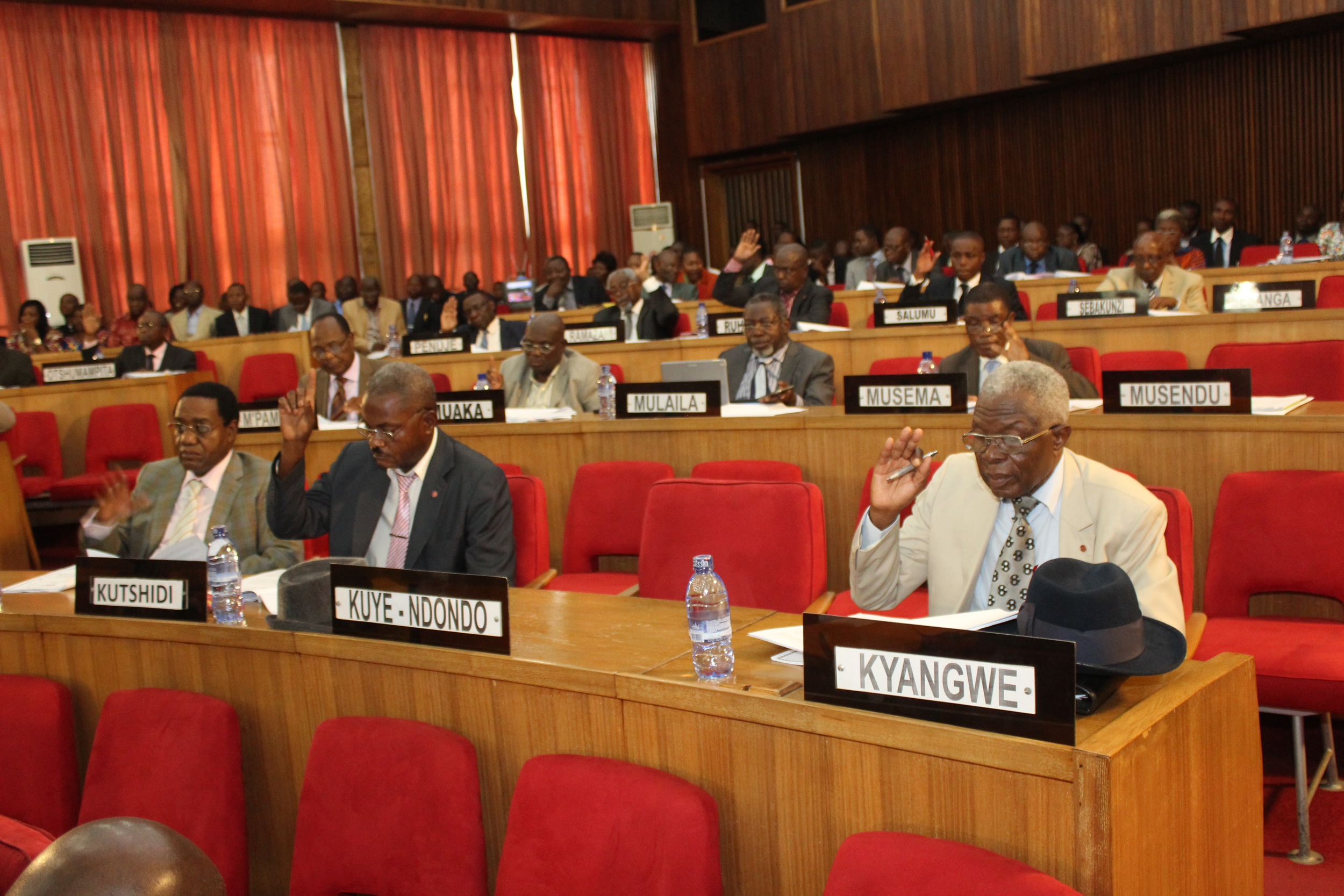 The Democratic Republic of Congo parliament in session, where the referendum bill was passed