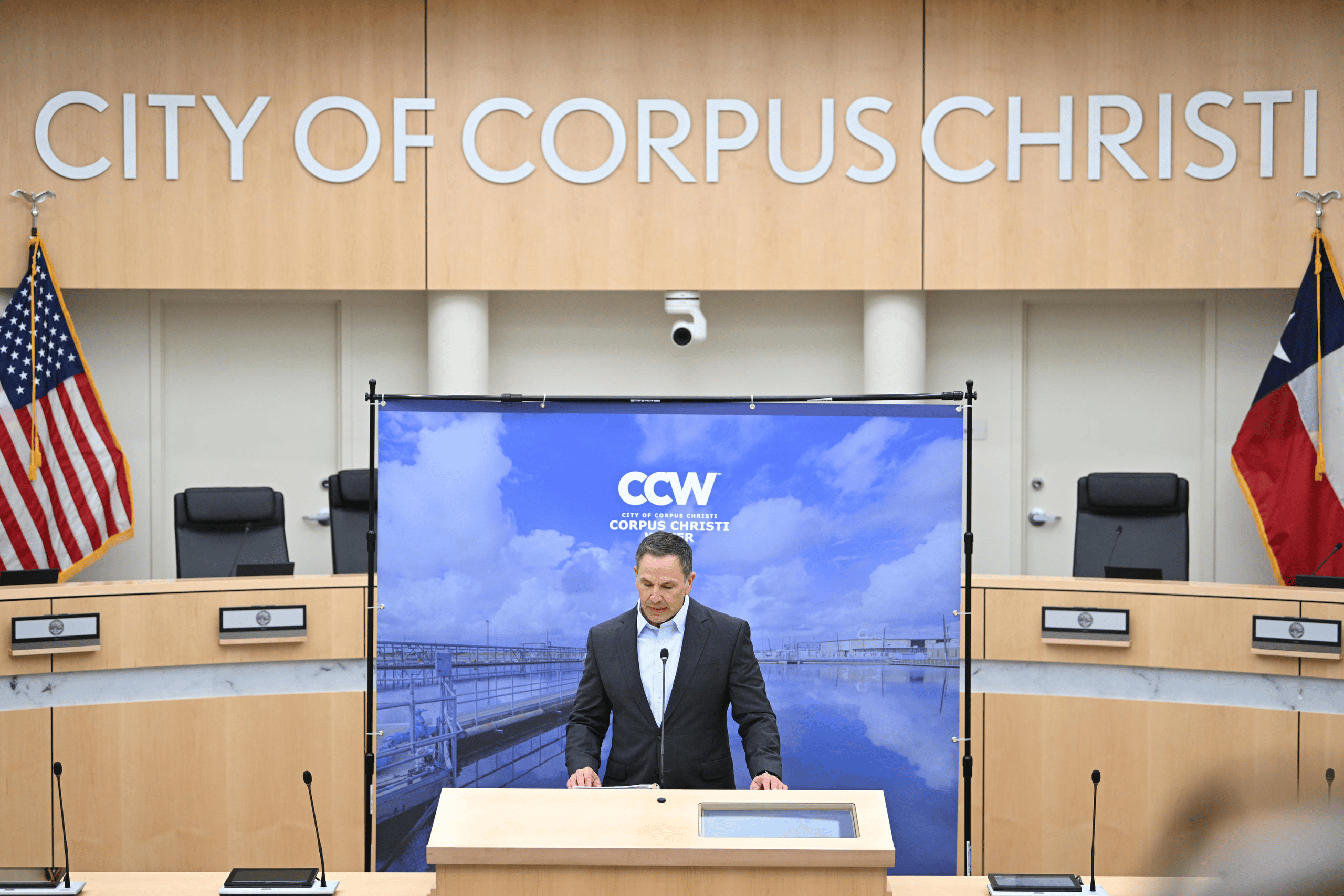 Corpus Christi City Council meeting on Bitcoin mine Industrial District Agreement and water crisis