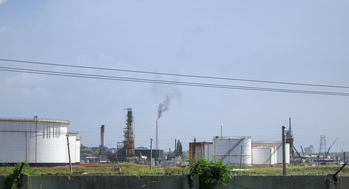 An oil refinery in Cuba, where the state company Cupet was placed under US sanctions