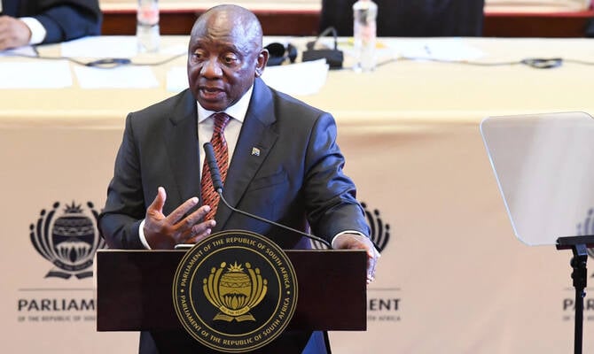 South African President Cyril Ramaphosa