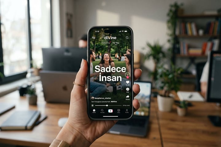 diVine app logo and branding for Jack Dorsey's six-second video platform reviving Vine
