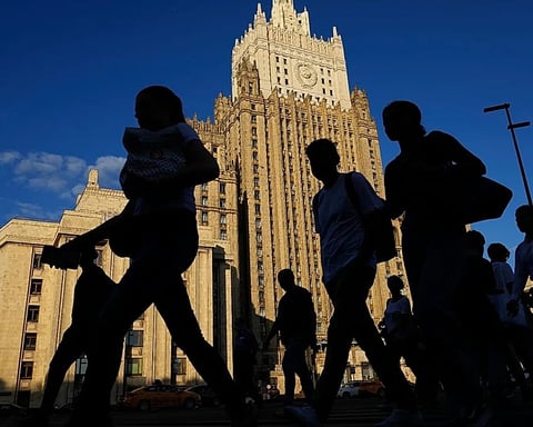 French German British ambassadors leave Russia Foreign Ministry Moscow after meeting Mikhail Galuzin June 2026