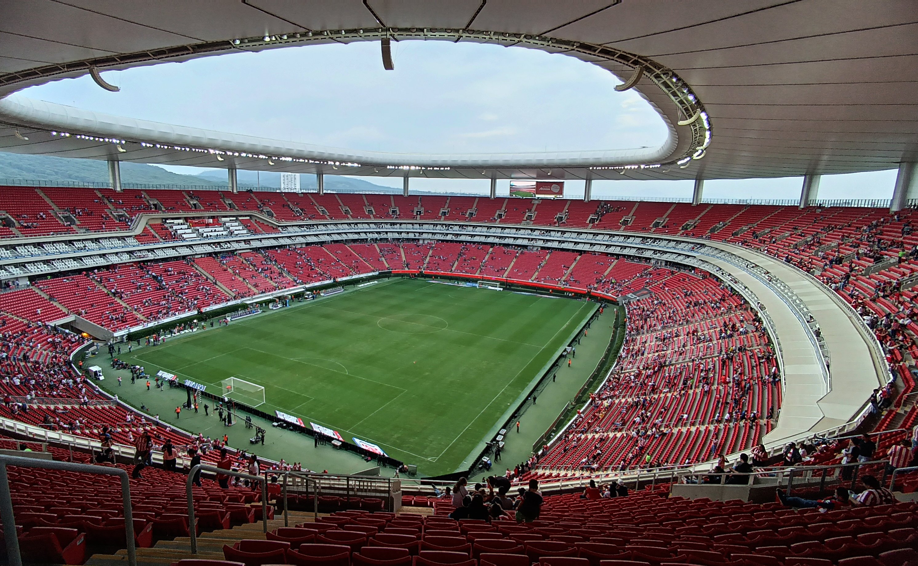 The Estadio Akron in Guadalajara, where empty premium seats marked the South Korea vs Czech Republic World Cup match