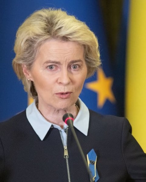 European Commission President Ursula von der Leyen announces EU 21st Russia sanctions package including first-ever full ban on foreign crypto exchanges