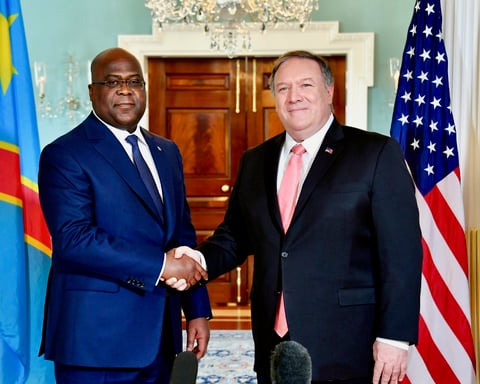 Felix Tshisekedi, president of the Democratic Republic of Congo, whose term-limit referendum bill sparked the Kinshasa protest