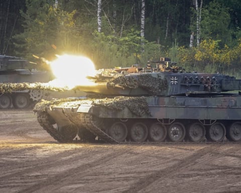 Leopard 2 tank firing during German Bundeswehr exercise as Franco-German MGCS program faces collapse