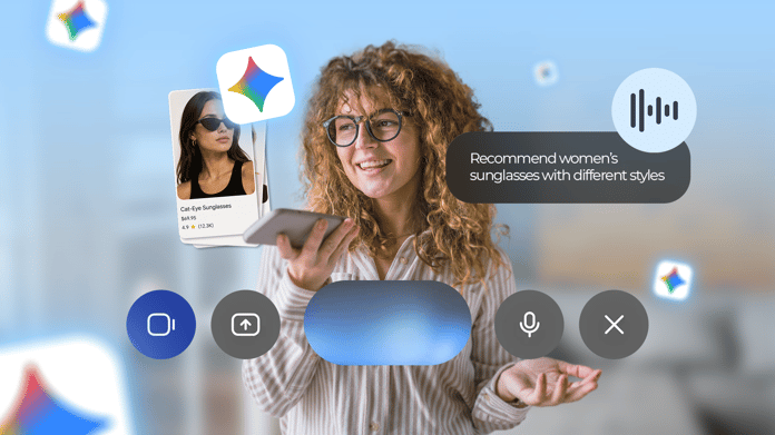 Google Gemini voice assistant on Android with floating voice controls