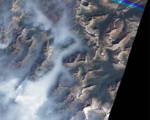 NASA EO-1 satellite image of Grinnell Glacier in Glacier National Park, Montana