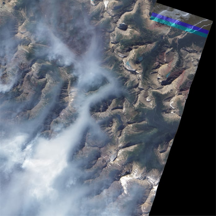 NASA EO-1 satellite image of Grinnell Glacier in Glacier National Park, Montana