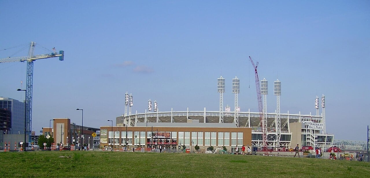 Great American Ball Park exterior in Cincinnati, home of the Reds
