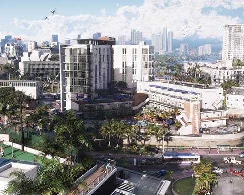 GTA 6 promotional screenshot used to illustrate AI vibe coding clone project by Ziwen Xu