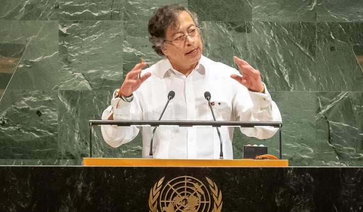 Colombian President Gustavo Petro addresses the UN General Assembly in September 2025