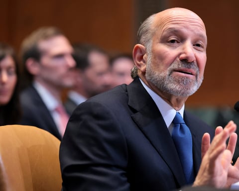 US Commerce Secretary Howard Lutnick testifying at a Senate hearing