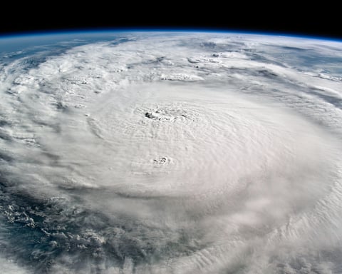 Astronaut photograph from the ISS of Hurricane Milton Category 4 over the Gulf of Mexico October 8 2024