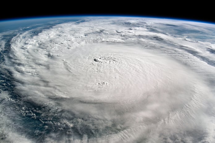 Astronaut photograph from the ISS of Hurricane Milton Category 4 over the Gulf of Mexico October 8 2024
