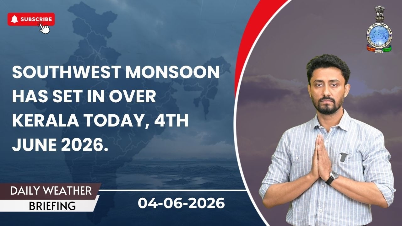 India Meteorological Department map showing southwest monsoon onset over Kerala on June 4 2026