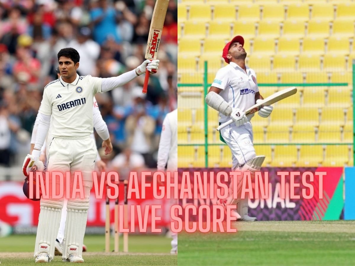 India vs Afghanistan one-off Test Day 1 live score New Chandigarh June 2026