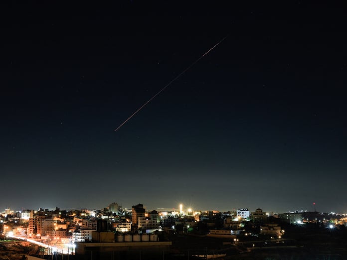 Iranian missile strike seen from Ashkelon Israel June 2026 Iran-Israel war