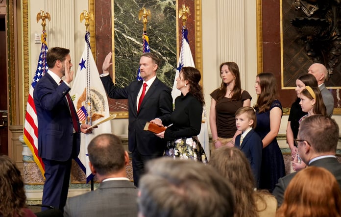 Vice President JD Vance, who referred Minnesota Governor Tim Walz and Attorney General Keith Ellison to the Justice Department