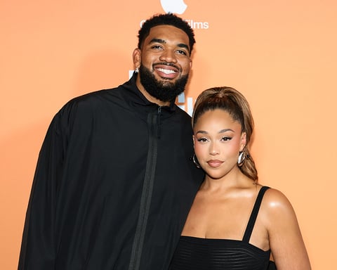 Jordyn Woods and Karl-Anthony Towns attending a premiere event together