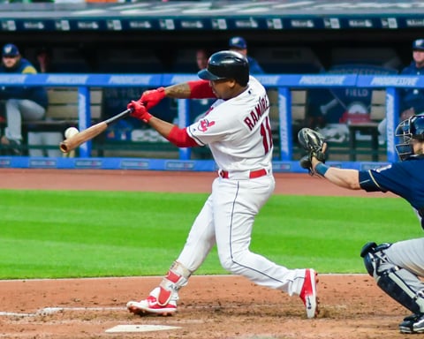 Cleveland Guardians third baseman Jose Ramirez, who fractured the hamate bone in his left hand