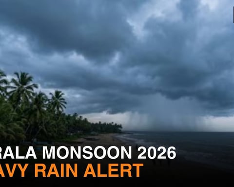 Heavy monsoon rain lashing Kerala as IMD issues flood and fishermen alerts across the state