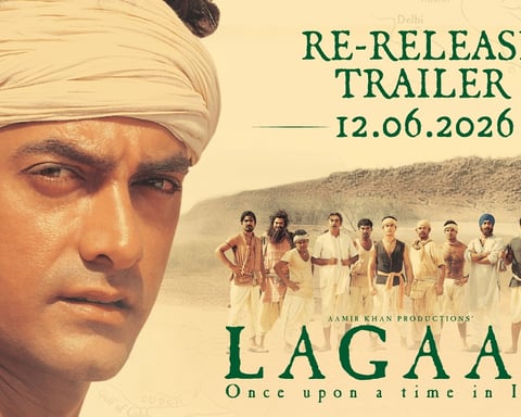 Lagaan official re-release trailer poster for 25th anniversary by Aamir Khan Talkies