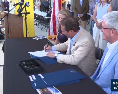 Louisiana Governor Jeff Landry signs HB 804, the Louisiana Energy Protection Act, into law barring new climate-change civil lawsuits in state court
