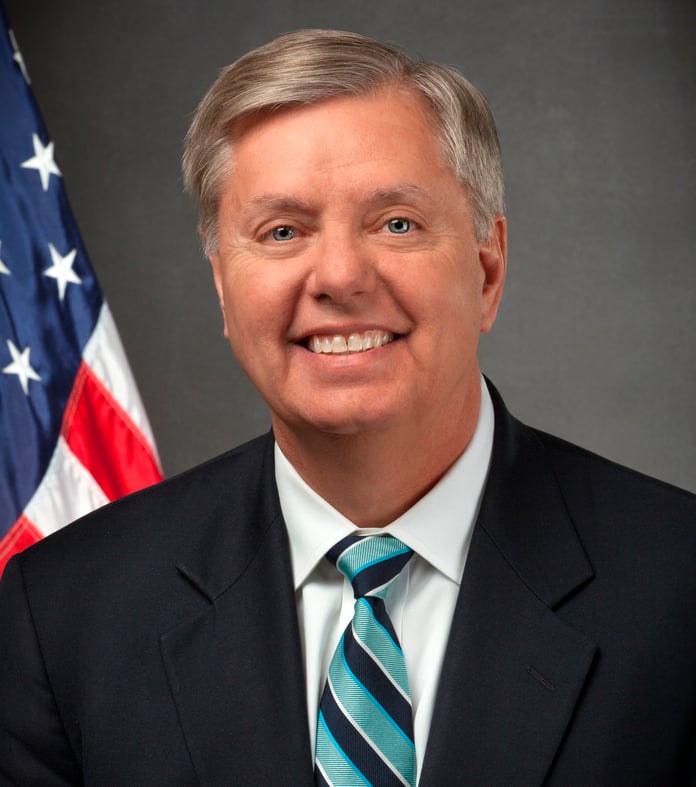 Lindsey Graham, the South Carolina senator who won his Republican primary, in his official Senate photo