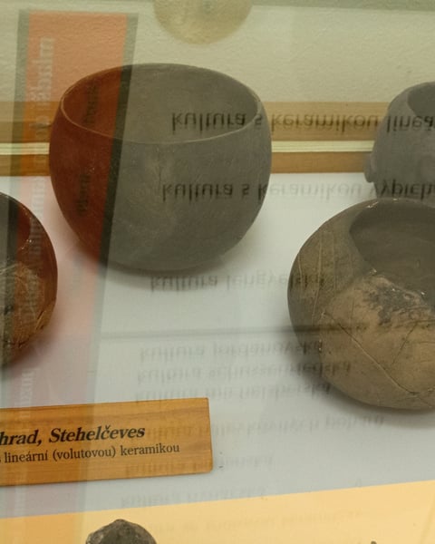 Neolithic Linear Pottery culture vessels, the farming culture that occupied the Vrable settlement in Slovakia