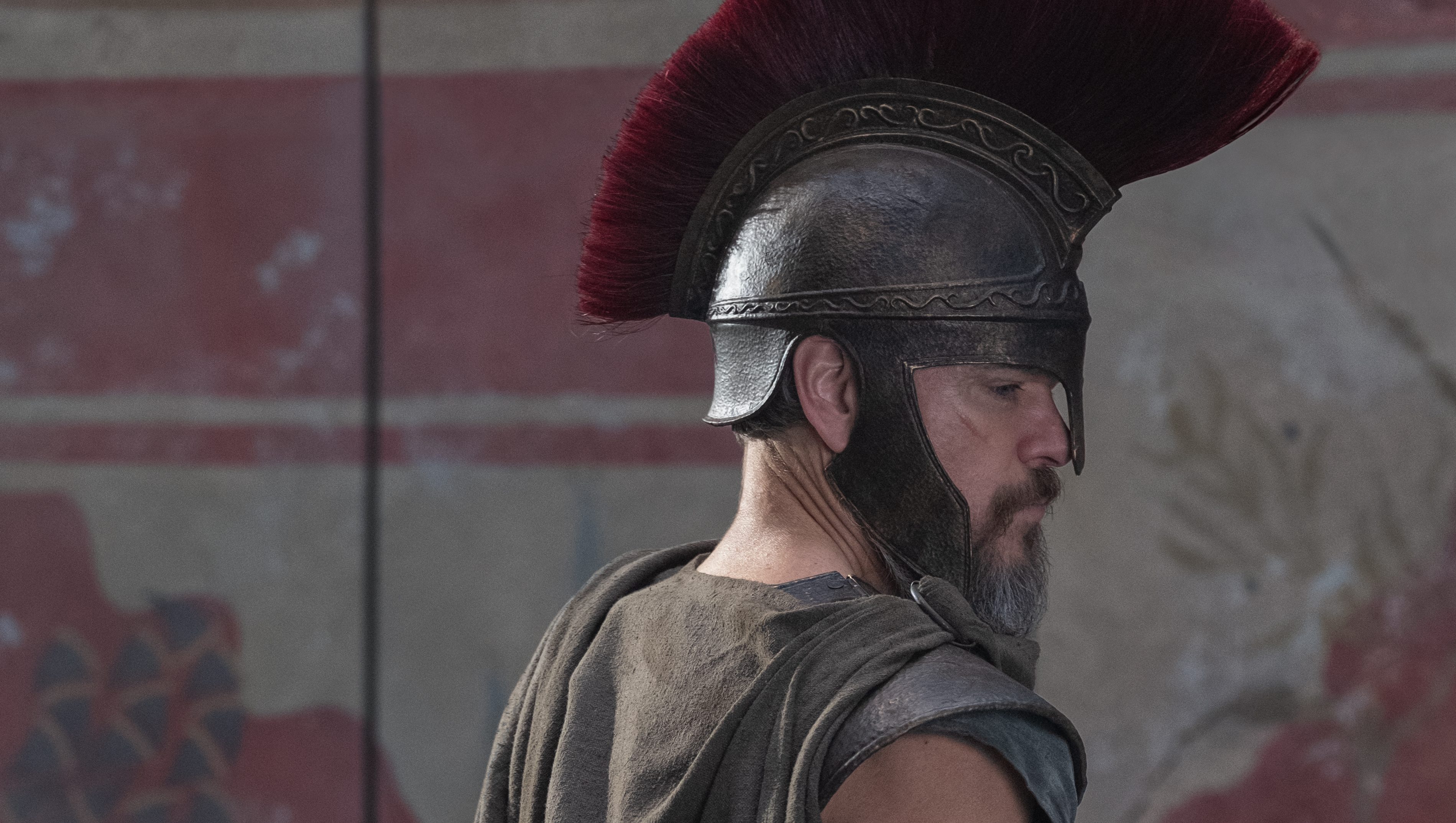 Matt Damon as Odysseus in Christopher Nolan's epic film The Odyssey