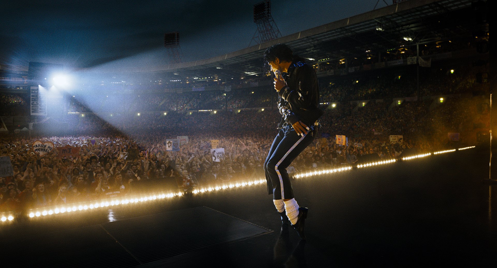 Scene from Michael 2026 Lionsgate biopic starring Jaafar Jackson directed by Antoine Fuqua highest grossing music biopic ever