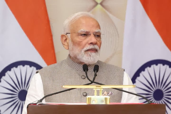 Indian Prime Minister Narendra Modi departs for France to begin a six-day European tour including Slovakia and G7 summit