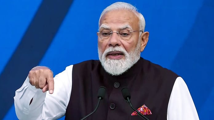 Narendra Modi and Emmanuel Macron at the inauguration of Bharat Innovates 2026 in Nice, France