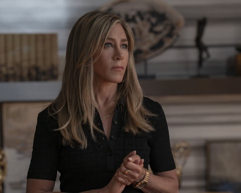 A scene from The Morning Show Season 4 on Apple TV+, the show from which Jon Hamm was disqualified from Emmy guest drama actor consideration in 2026