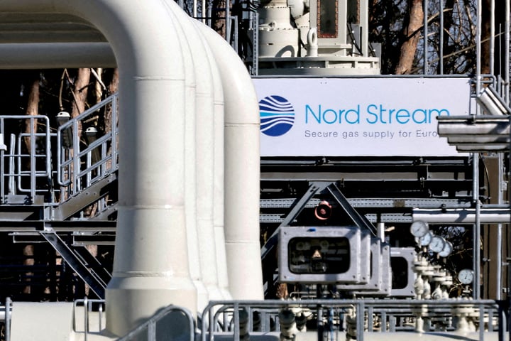 Nord Stream natural gas pipeline landfall facility at Lubmin Germany